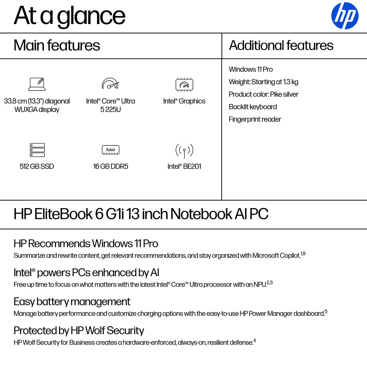 Ноутбук HP EliteBook 6 G1i | Intel Core Ultra 5 Photo 2