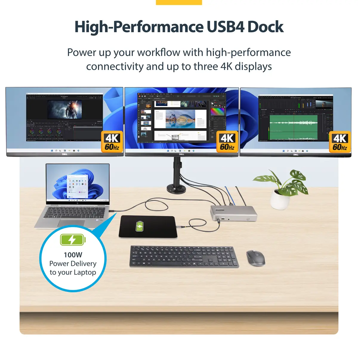 StarTech Triple-Monitor USB4 Docking Station Photo 8