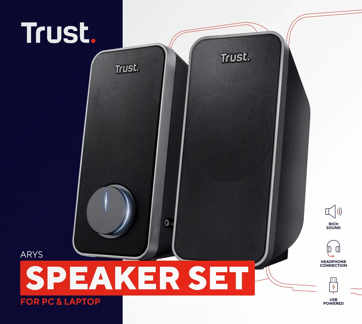 TRUST 20179 проводные 2.0 колонки — 14 Вт Photo 5