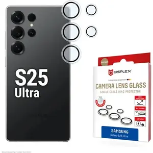 Tempered camera lens protector e.v.i. DISPLEX CAMGLASS SINGLE LENS for Samsung Galaxy S25 Ultra (model 02127)