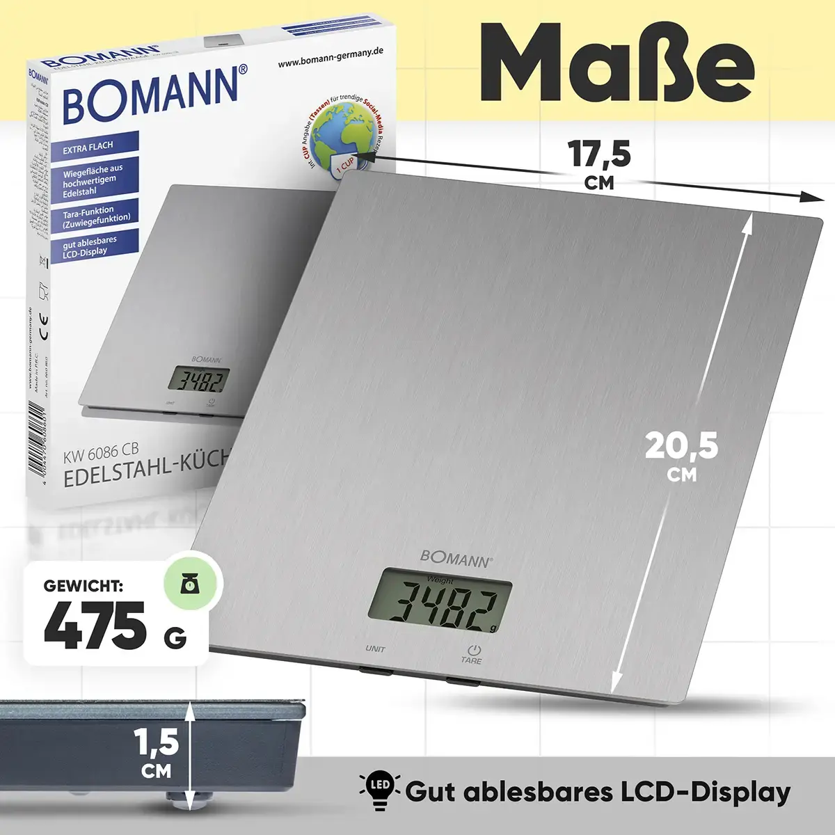 Digital kitchen scale BOMANN KW6086CB Photo 4