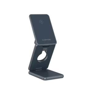 Складное беспроводное зарядное устройство CANYON OnCharge 309 15W 3in1 Metal