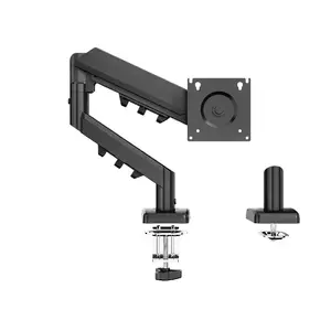 Monitor arm TRACER Pivot Master TRAUCH47659 — adjustable height, tilt/rotate, VESA 100×100, up to 9 kg, for 13–32" screens, desk mount, black