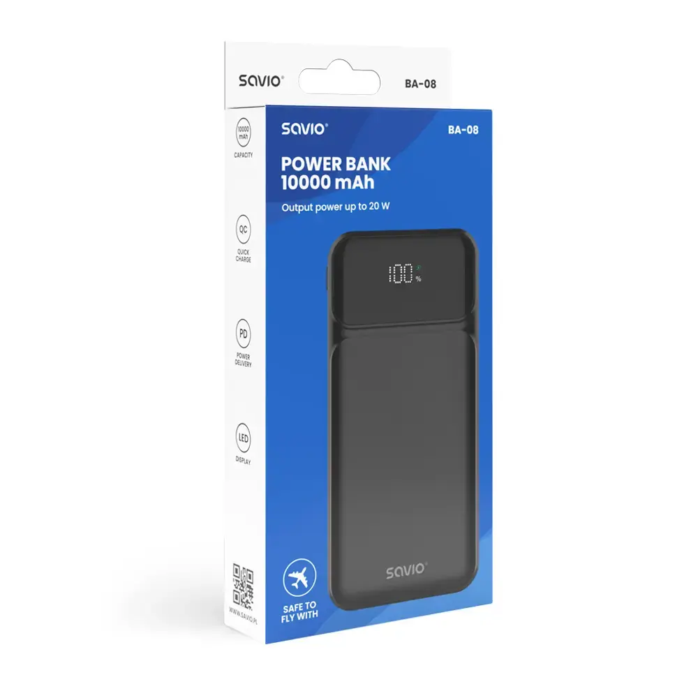 SAVIO BA-08 Power Bank 10000 mAh Photo 3
