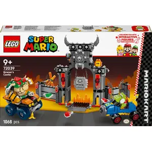 Construction toy LEGO set 72039 Super Mario Bowser's Fortress with Mario Kart, interactive playset