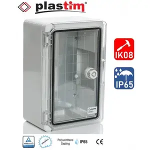 Пластиковый шкаф electro base PP3015 H400×W300×D220 мм, прозрачный