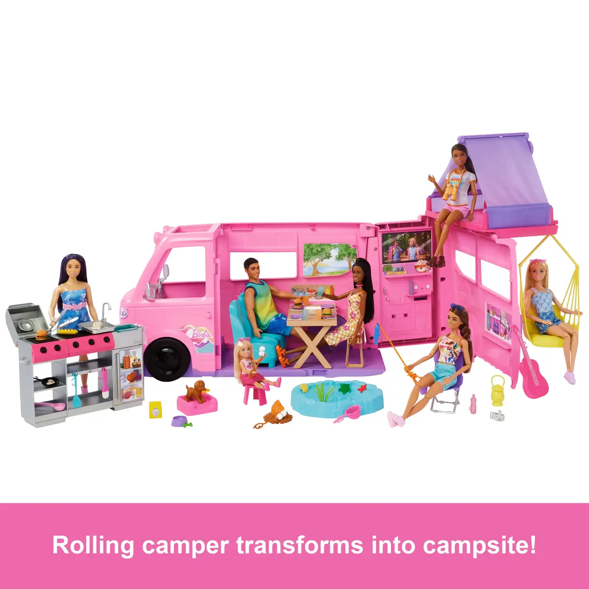 Lelle kempings Mattel Barbie Dream Camper Playset Photo 7