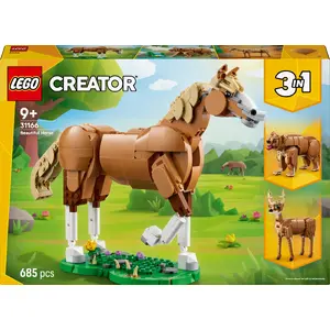Construction toy LEGO Creator 3-in-1 Magnificent Steed 31166 — 685 pieces, ages 9+, model size 80×240×230 mm