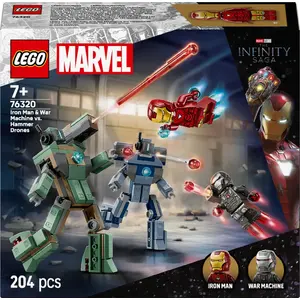 Конструктор LEGO Marvel Super Heroes Iron Man War Machine набор 76320, 204 детали, 2 минифигурки, высота 100 мм