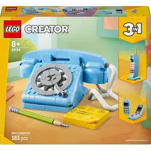 Construction toy LEGO Creator 3-in-1 31174 Retro Telephone set, 383 pieces, 8+ years, 70×110×150 mm
