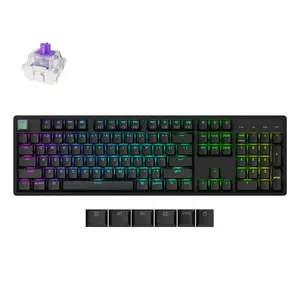 Клавиатура полноразмерная Keychron K10 HE — USB, RF Wireless и Bluetooth, магнитно-механические переключатели, QWERTY English, RGB, черная