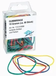 Rubber bands WEDO pack of 5 assorted colors and sizes