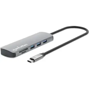 Dokstacija MANHATTAN 190459 USB-C PD HDMI 4K 9‑in‑1, USB-C ar barošanas piegādi, HDMI izvade