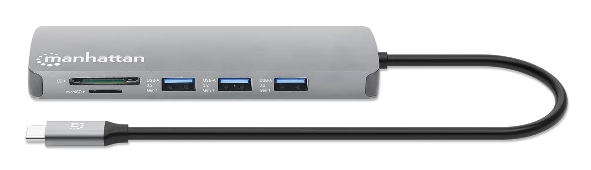Док-станция Manhattan USB-C с кардридером и 7 портами Photo 4