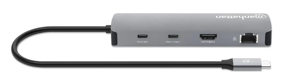 Док-станция Manhattan USB-C с кардридером и 7 портами Photo 6