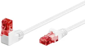 Goobay 51521 Cat6 U/UTP Network Cable RJ-45 Male to RJ-45 Male 0.5 m White and Red Gold-Plated Contacts