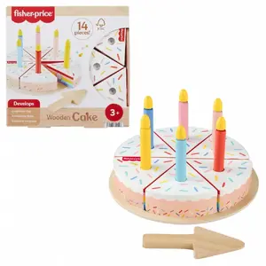 Koka kūkas rotaļu komplekts Fisher-Price JGR82 — interaktīvas koka kūkas detaļas lomu spēlēm
