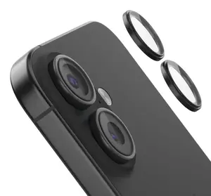 Belkin ScreenForce Camera lens protector Apple iPhone 16 and iPhone 16 Plus Tempered glass Black and Transparent 2 pieces OVA181HQBK