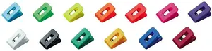 Plastic Clip WEDO Klemmer Signal 1 Laurel assorted, pack of 10
