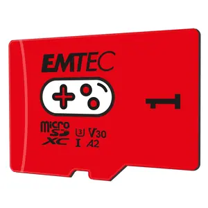Flash Memory Emtec 1TB UHS-I U3 V30 A2 Gaming Rouge ECMSDM1TXCU3G