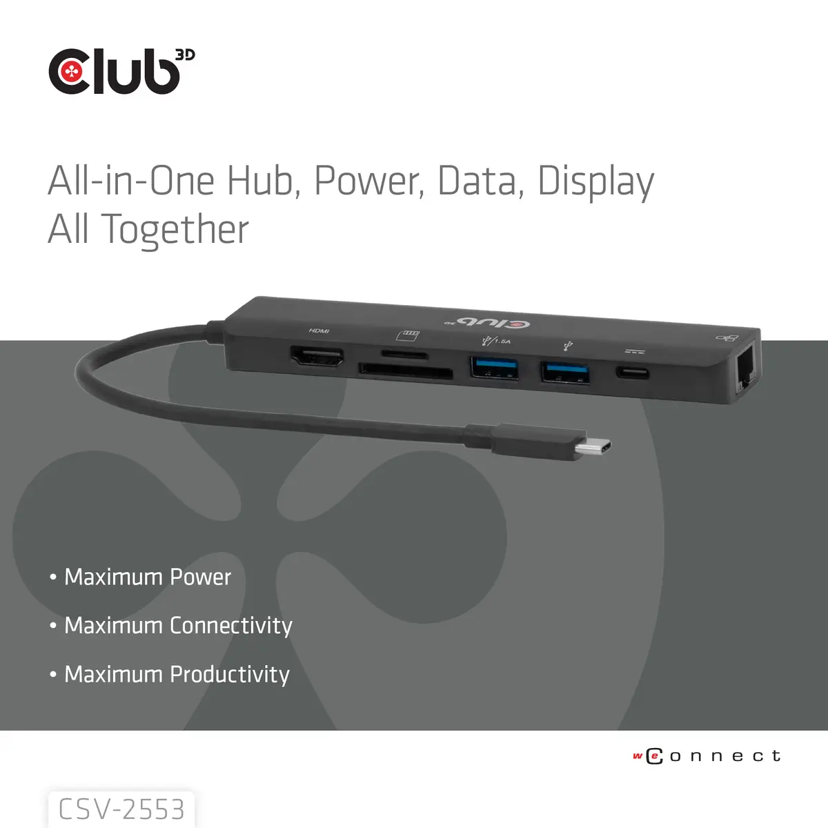 Club 3D CSV-2553 7-in-1 USB Type-C Hub Photo 3