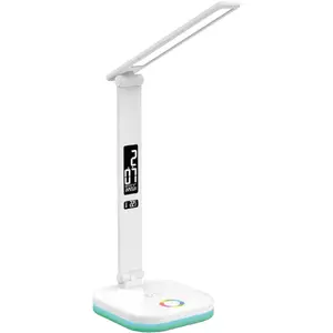 Galda lampa PLATINET PDL711RGB balta — RGB, regulējama krāsas temperatūra, energoefektivitātes klase E