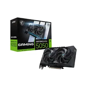 Видеокарта MSI GeForce RTX 5050 8 ГБ GDDR6, 128‑бит, PCIe 5.0, 2560 CUDA, буст 2632 МГц, 2 вентилятора