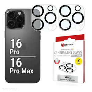 Screen protector e.v.i. DISPLEX CAMGLASS ALL-IN-ONE IP 16 PRO 16 PRO MAX