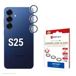 e.v.i. Camglass Single Lens Displex screen protector for Samsung Galaxy S25 (model 02125)