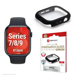 Pilna korpusa aizsargs Apple Watch Series 7/8/9 41mm no e.v.i. — melns