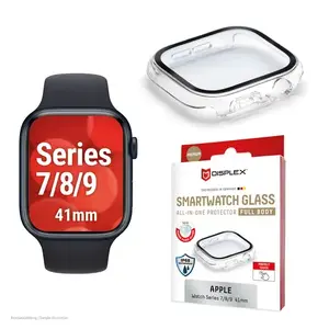 Screen protector full-body for Apple Watch Series 7/8/9 41mm, e.v.i., transparent