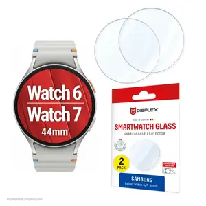 Screen protector glass e.v.i. for Samsung Galaxy Watch6/7 44mm — scratch-resistant, clear