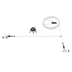 Cable lock Mobilis 001327 White 1.8 m for Laptop Key Lock