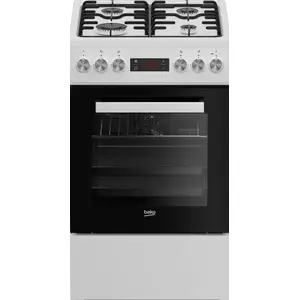 Freestanding gas-electric cooker BEKO FSE52323DWD, 4-burner hob, 60 cm, 55 L oven, energy class A