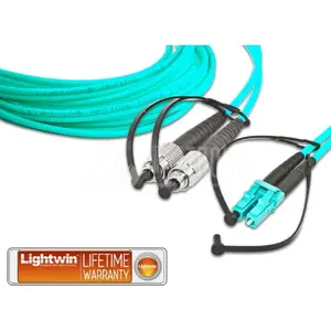Network Cable Lightwin LDP-50 FC-LC 5.0 OM3 5m LSOH OM3 2x FC 2x LC Turquoise
