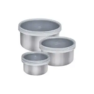 Food storage container set Lurch 240885 — 3 pieces, 0.4 L each, silver