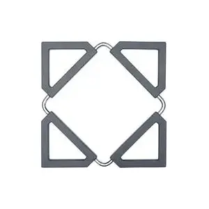 Pot coaster Lurch 70269, heat-resistant grey silicone, non-slip base