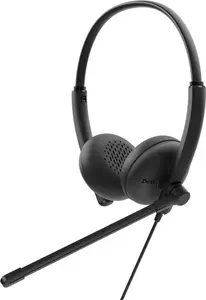 Vadais austiņu mikrofons Dell WH125 — galvas saite, supraaurālas, USB Type-C, 20–20 000 Hz, kabelis 2,1 m, melns