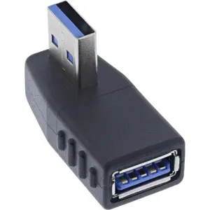 InLine 35300U переходник USB-A штекер на USB-A гнездо угловой 270 градусов USB 3.2 Gen 1 черный