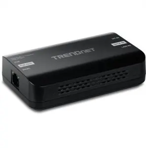 PoE Injector TRENDnet TPE-318GI — 10 Gigabit Ethernet, PoE++ (4PPoE), 90W budget, black