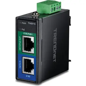 PoE+ injector TRENDnet TI-IG215 2.5G 1 Gbps Ethernet PoE+ injector