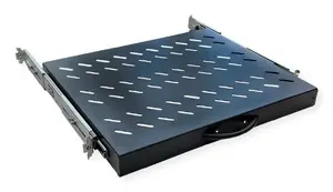 VALUE 19-inch Extendable Rack Shelf made of Steel in Black for Network Cabinets