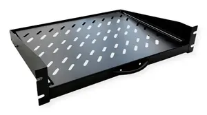 VALUE 26.99.0419 Extensible Rack Shelf made of Steel in Black