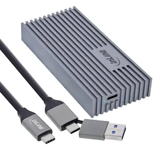 InLine 00031J M.2 SSD enclosure grey with USB Type-C interface, 40 Gbit/s data transfer rate, and 8 TB maximum storage capacity