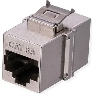Network Cable VALUE RJ45 Coupling Shielded Cat.6A Short Silver