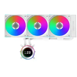 Система жидкостного охлаждения All-in-one Lian Li GA II Hydroshift II LCD-C 360CL, вентиляторы 12 см, подшипник FDB, белая