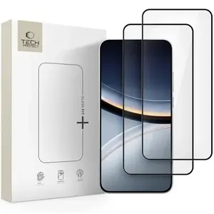 Tech-Protect Glass Fit+ Tempered Glass for Xiaomi Poco F7 5G, 2-Pack, Black