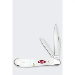 Case SparXX Peanut Folding Pocket Knife 60188 with Stainless Steel Blade and White Handle