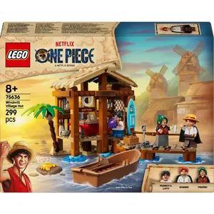 LEGO building set One Piece 75636 Windmill Village Hut, 299 pieces, 3 minifigures, 8+ years