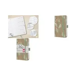 Еженедельник Sigel J6802 Pure Sparkle Leaves Plant 2026 A6 многоцветный